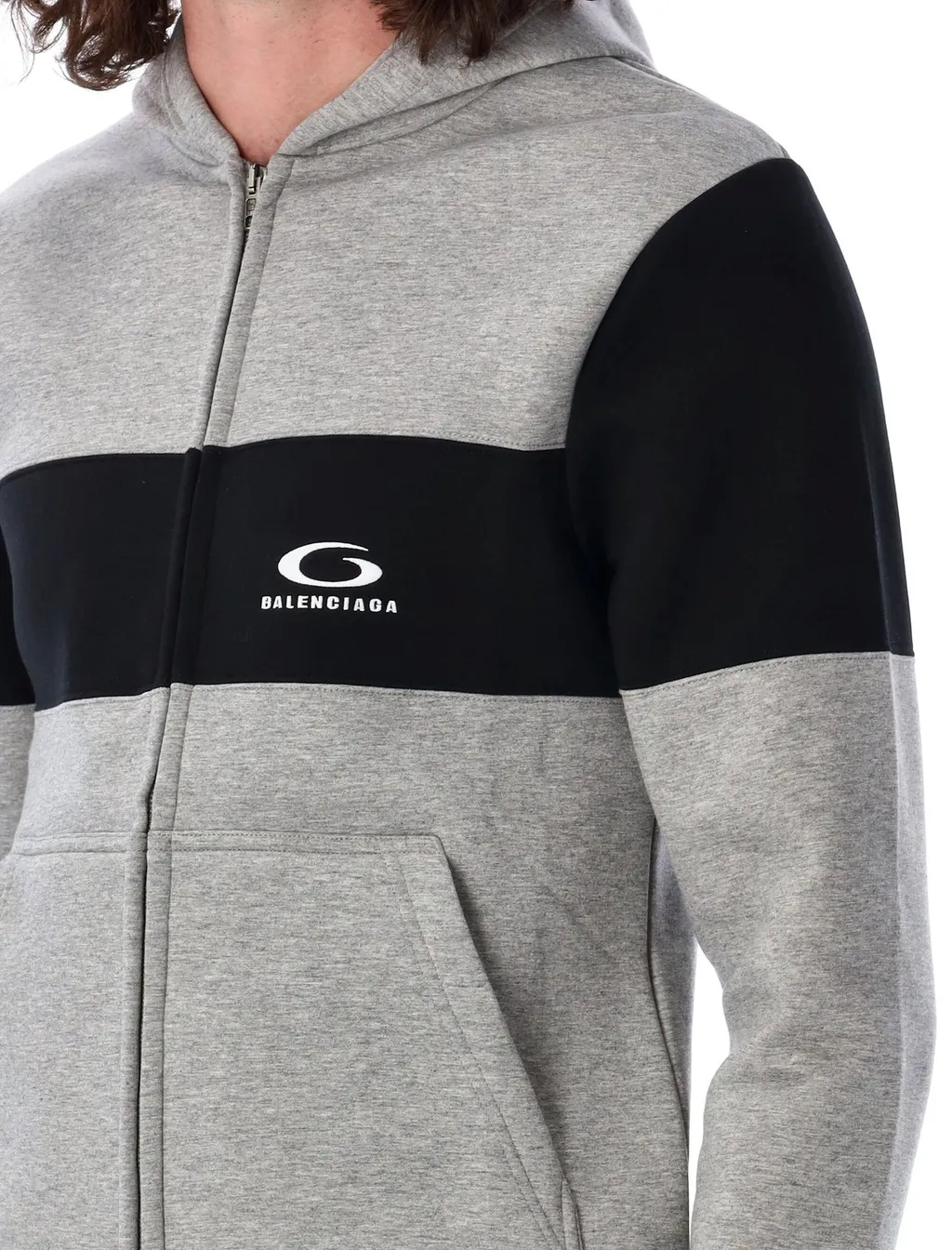 Logo Embroidered Zipped Hoodie
