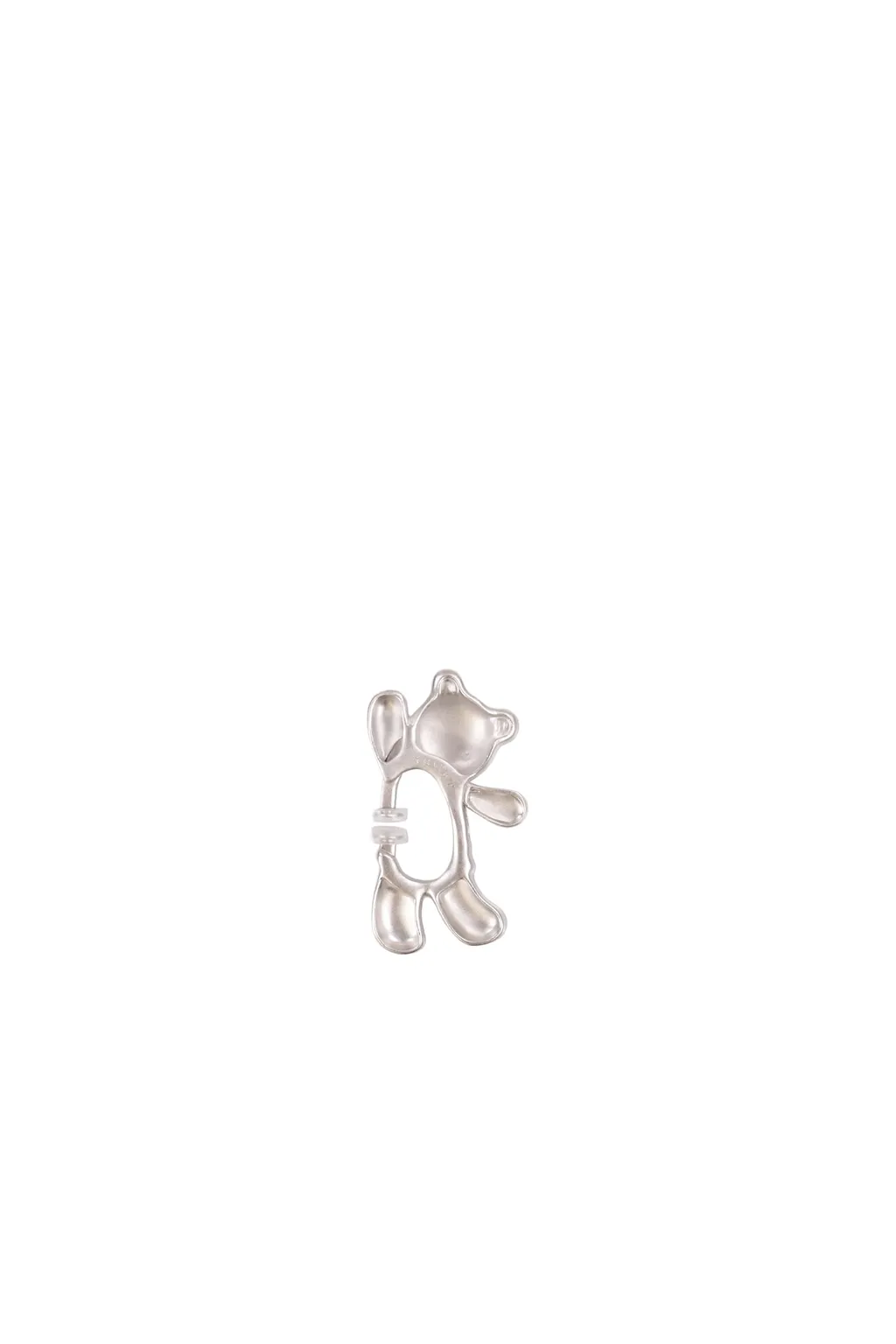 Waving Bear Spring Clasp Earrings / Sil