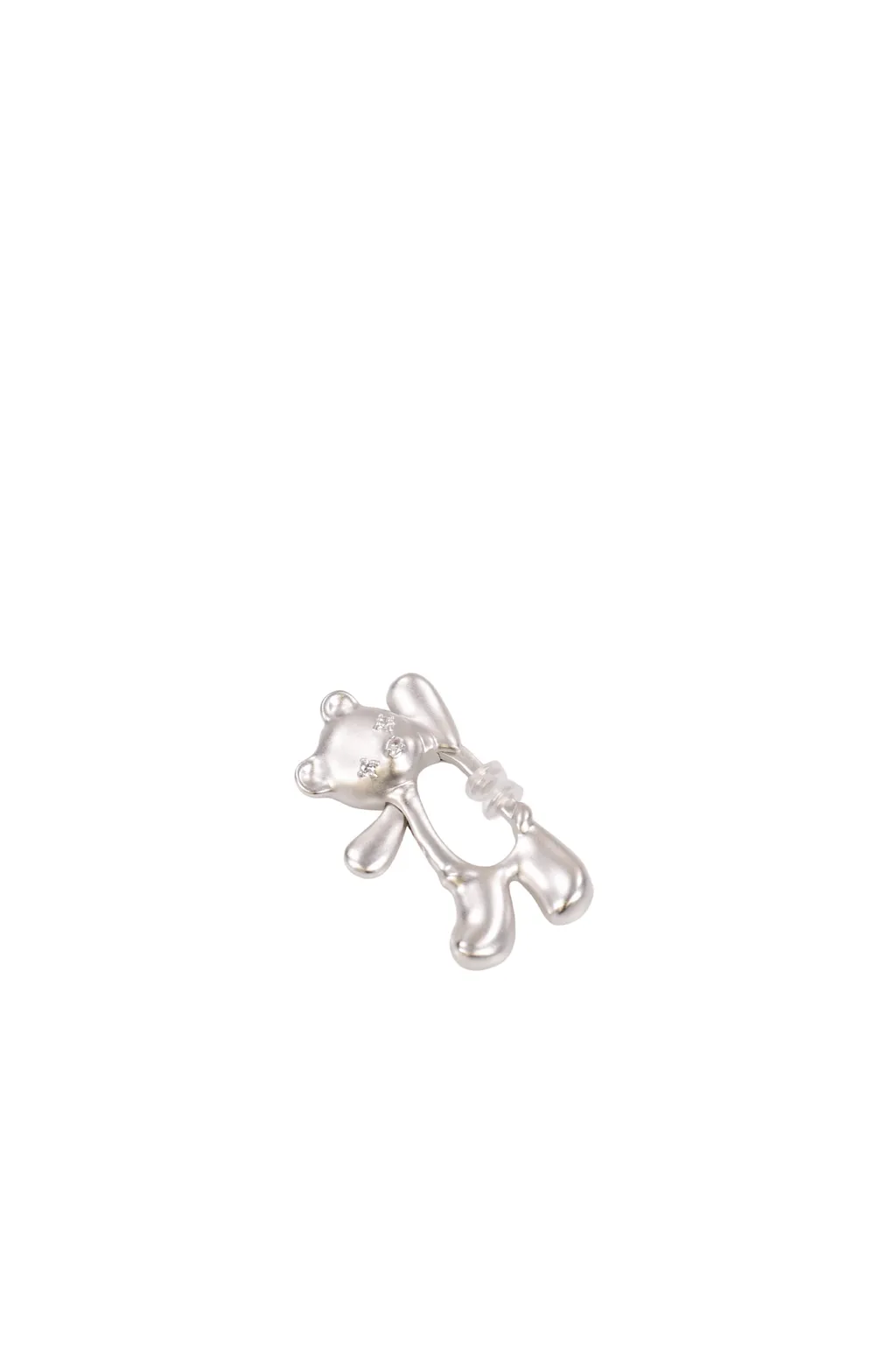 Waving Bear Spring Clasp Earrings / Sil