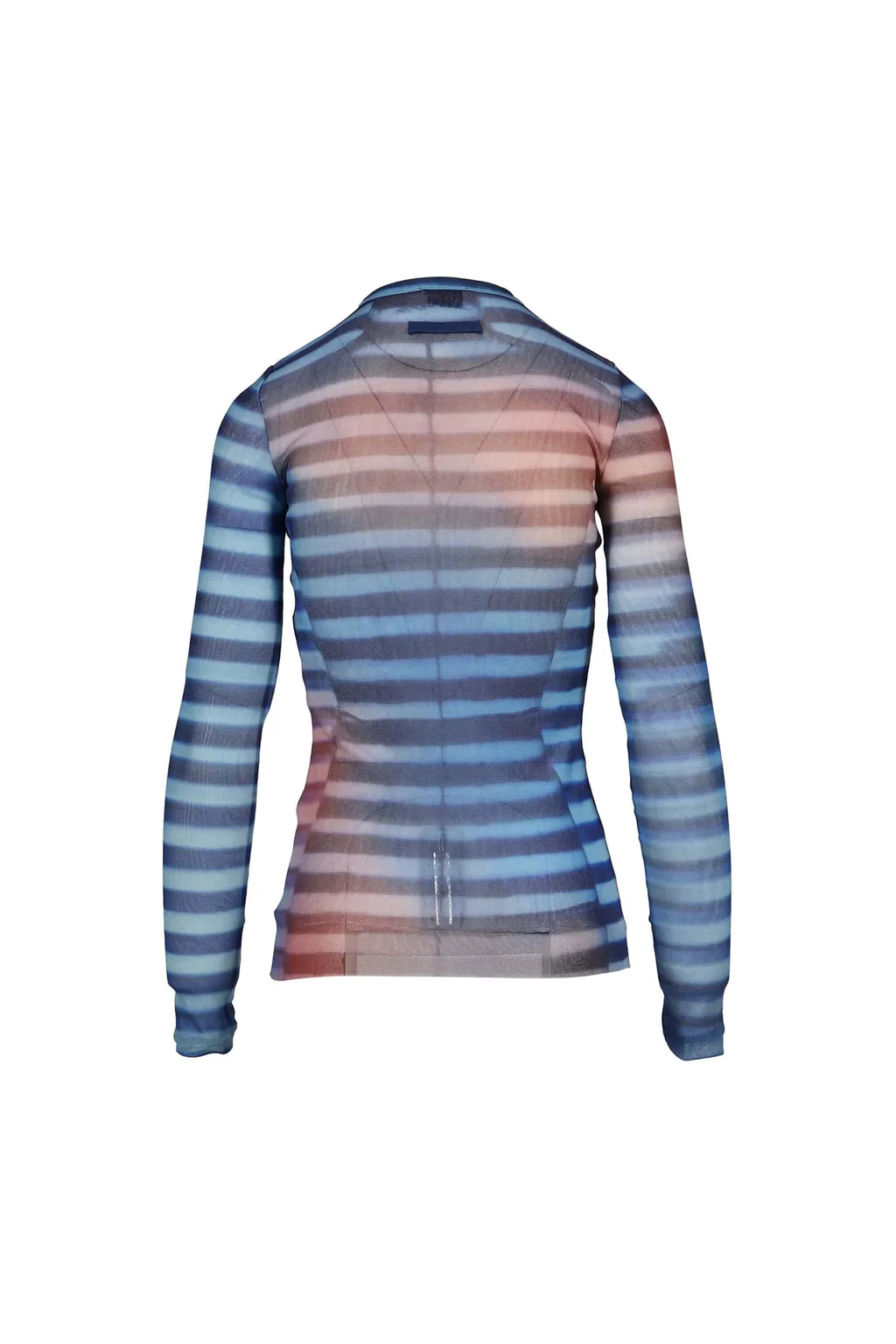 Mesh Long Sleeves Top Printed / Lightblu Blu Peach Air