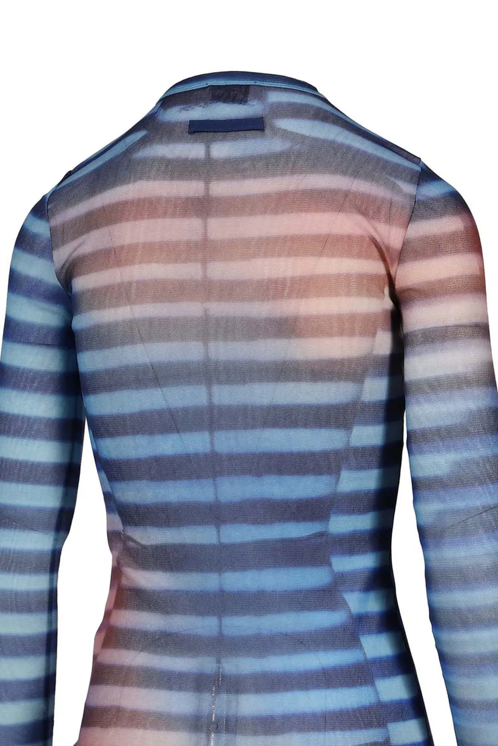 Mesh Long Sleeves Top Printed / Lightblu Blu Peach Air