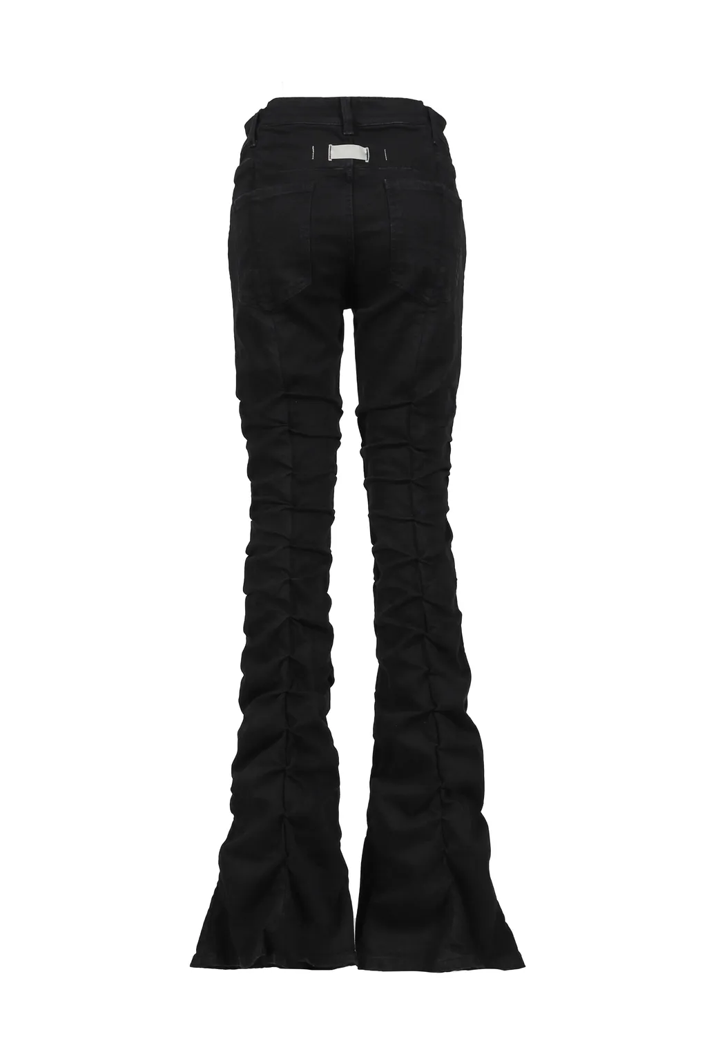 High Waist Lace Up Flare / Blk