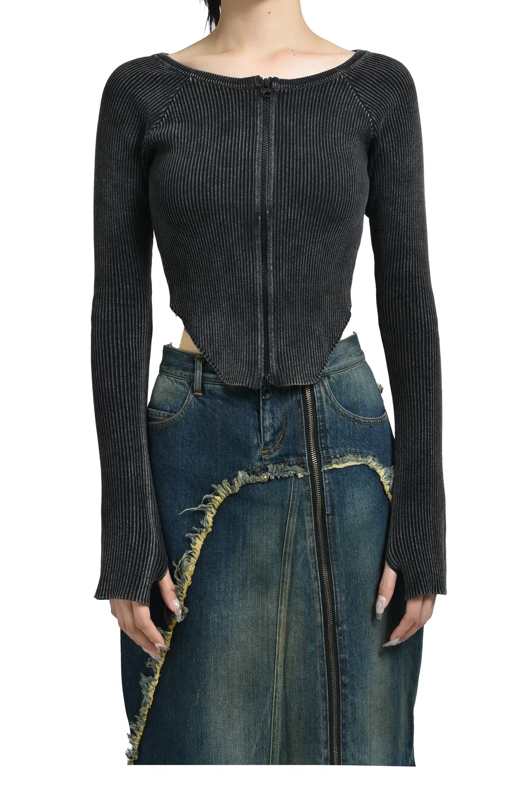 Bitier Rib Cardigan / Black