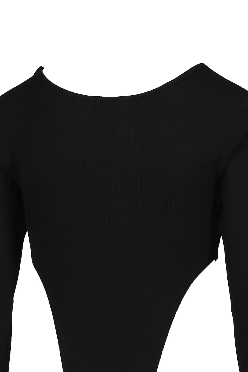 Rib Cut Bodysuits / Black
