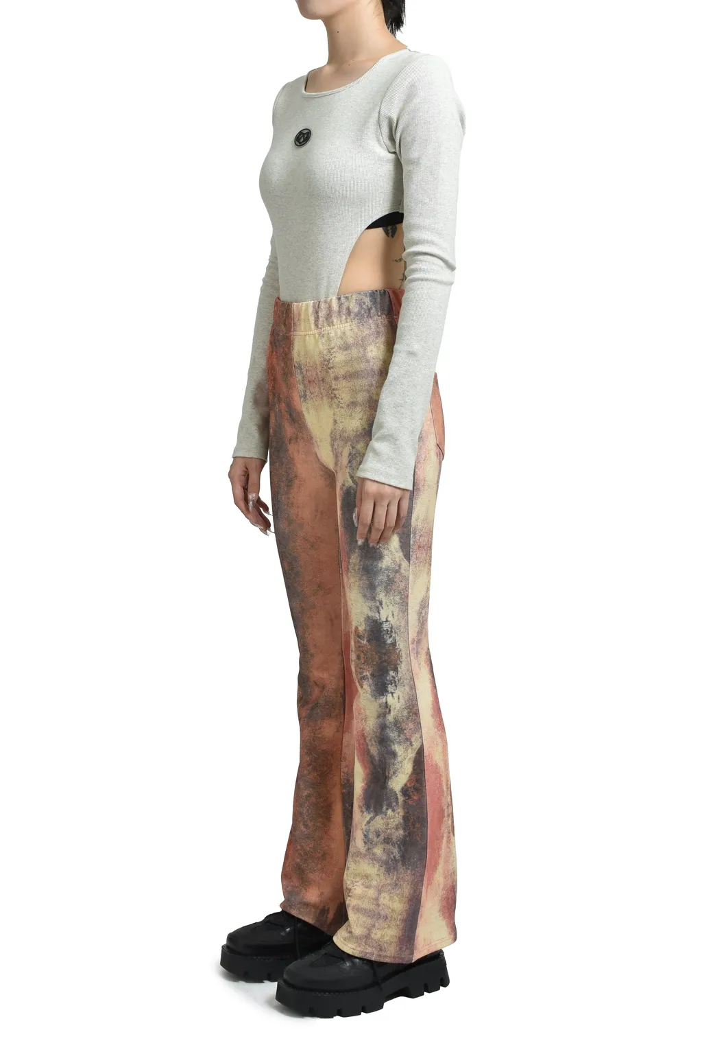 Rib Cut Bodysuits / Wht