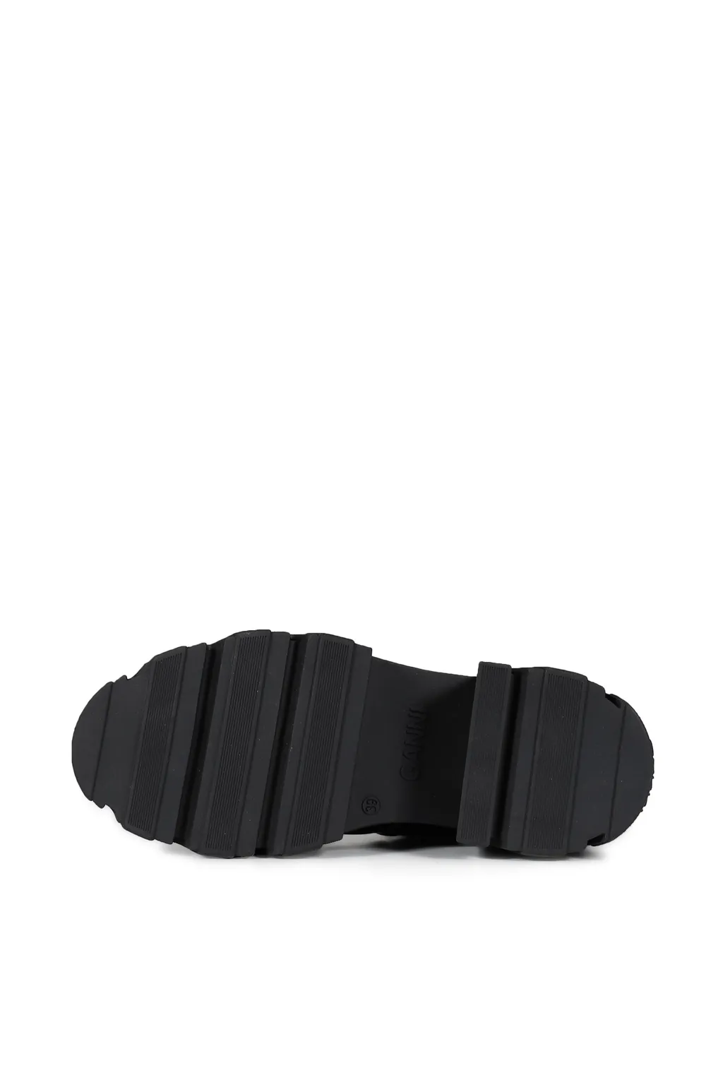 Cleated Heeled Mid Chelsea Boot Naplack / Blk