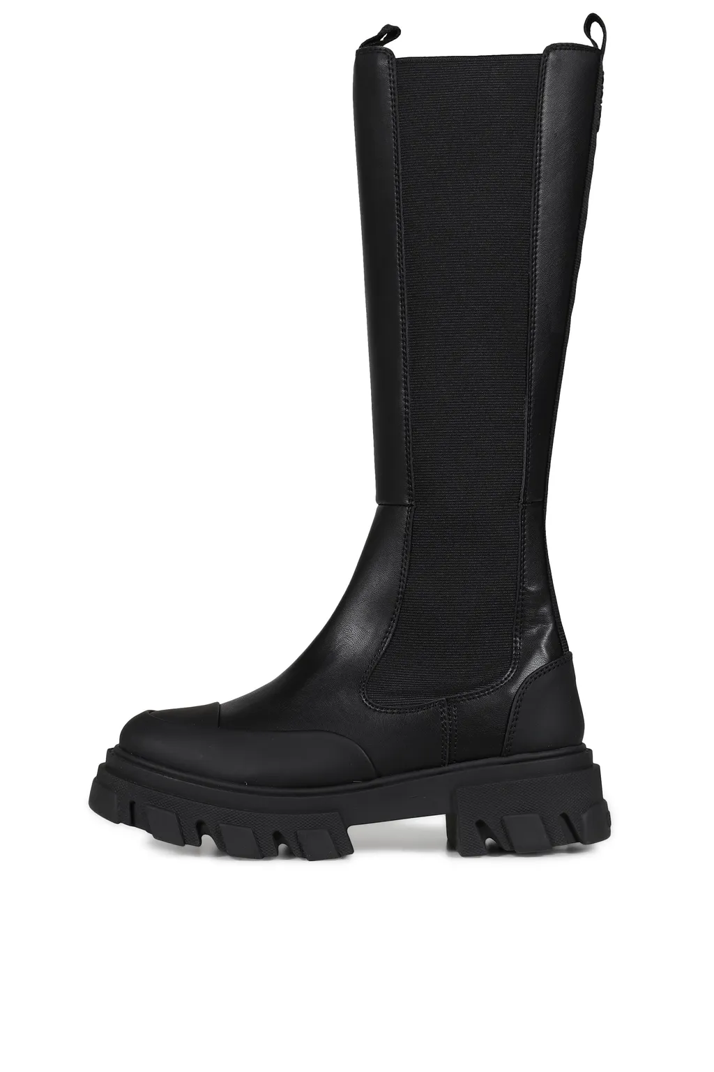 Cleated High Chelsea Boot Black Stitch / Blk
