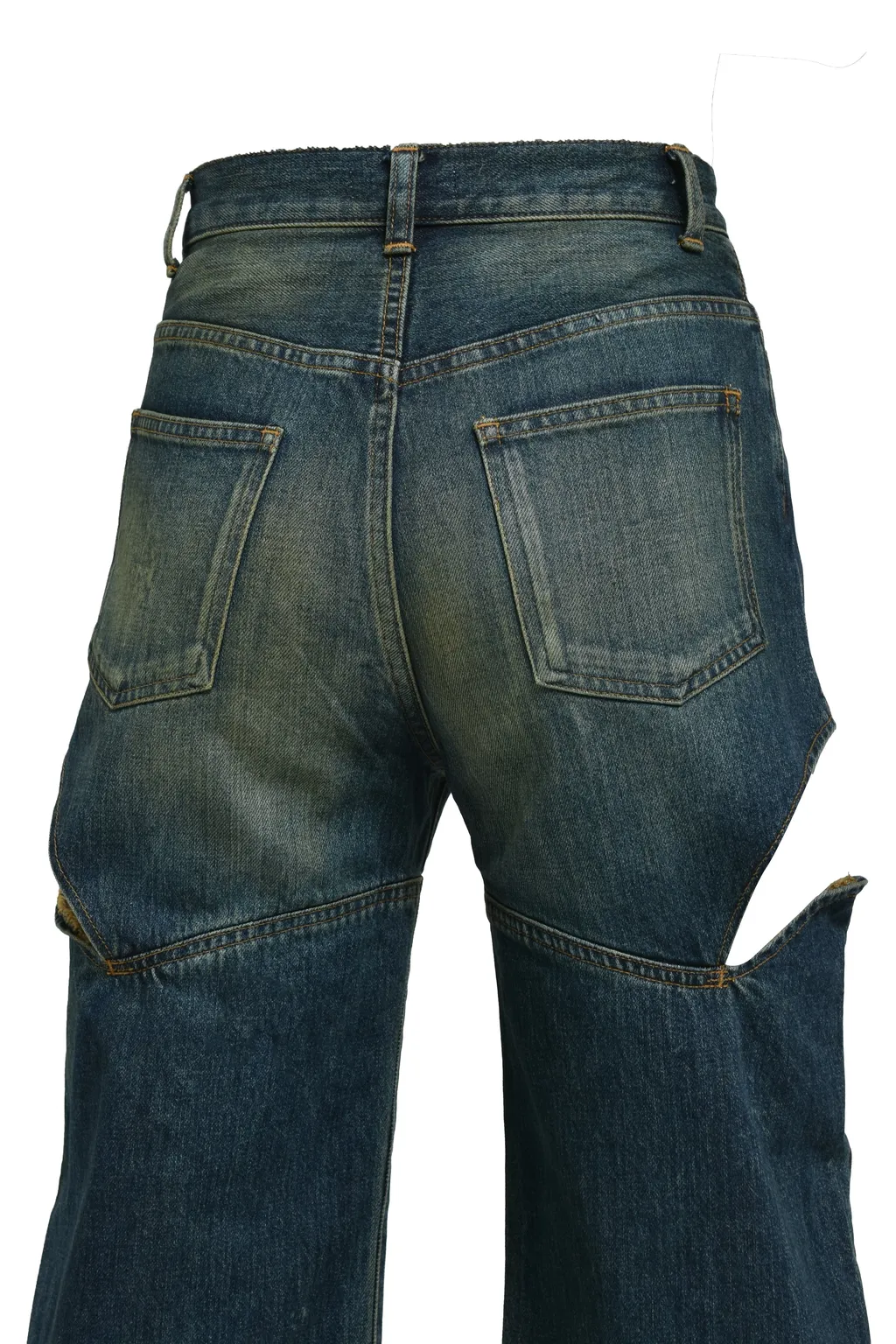 Cutoff Denim Pants / Blu