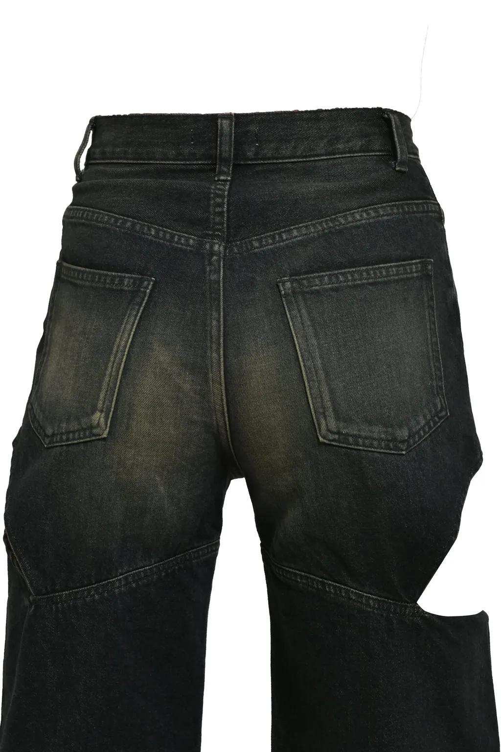 Cutoff Denim Pants / Black