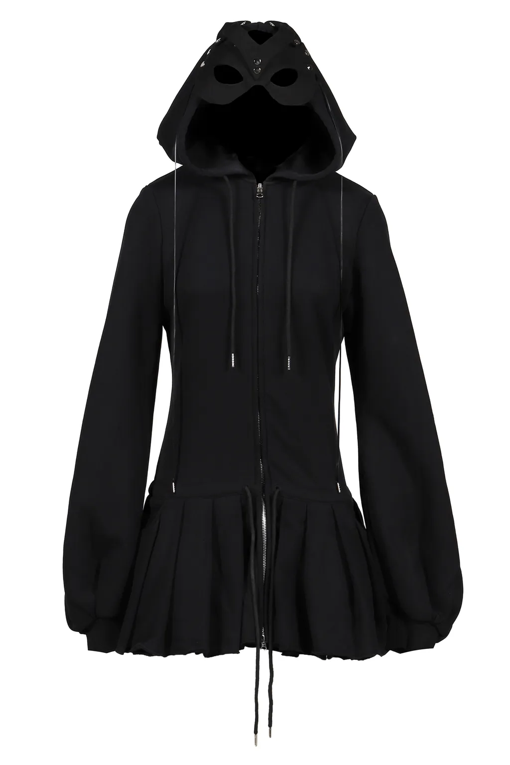 Handmade Black Devil Mask Hoodie Dress / Blk