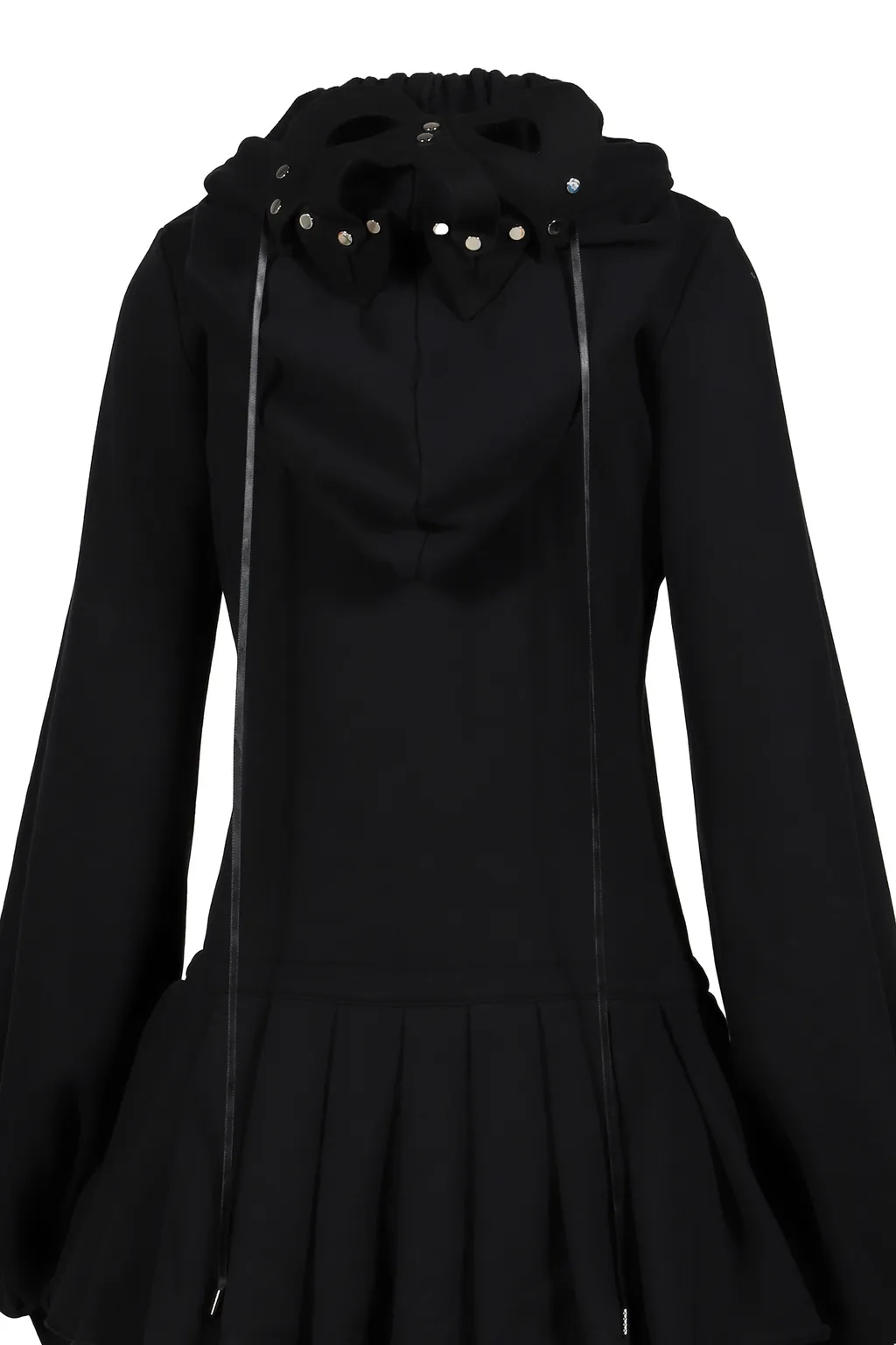Handmade Black Devil Mask Hoodie Dress / Blk