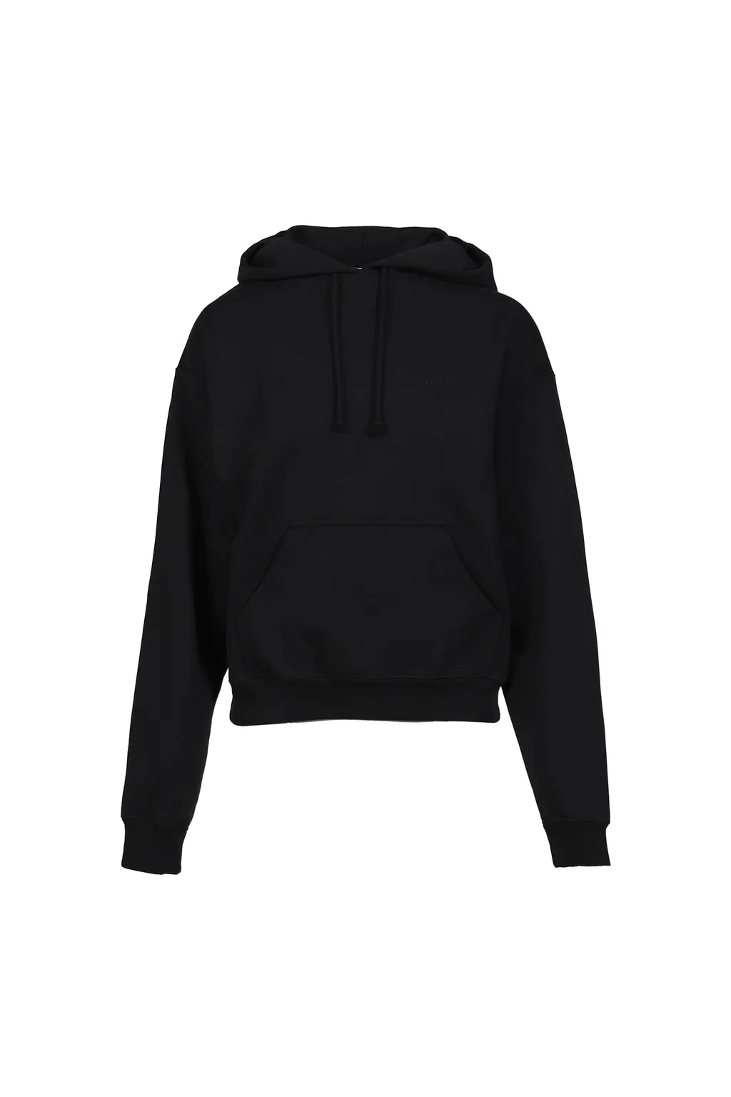 Logo Fitted Hoodie / Black