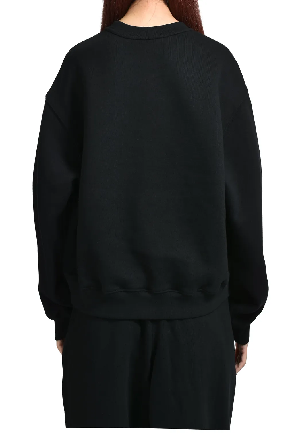 Essential Terry Crew Sweatshirt W/ Puff Paint Logo / Blk