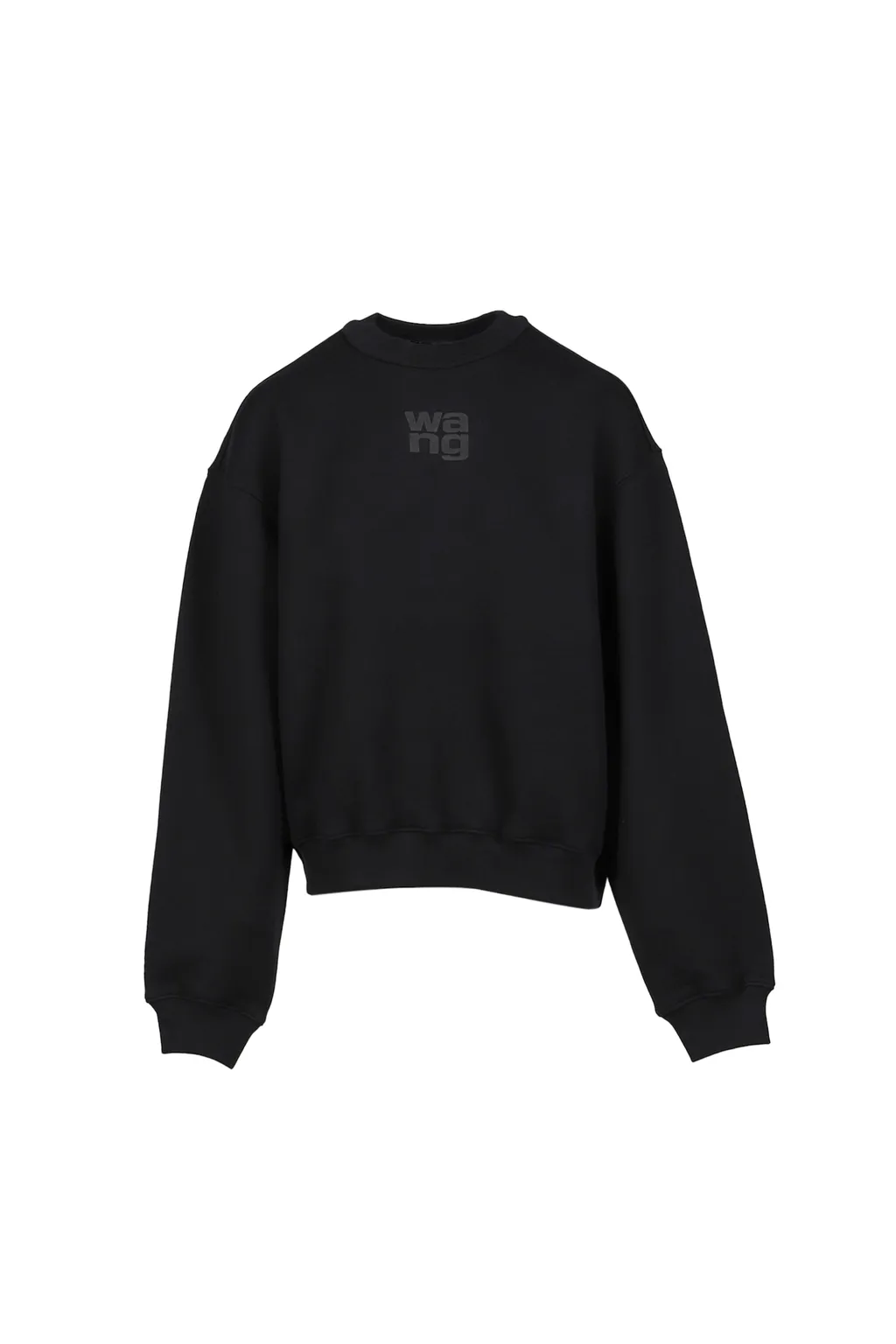 Essential Terry Crew Sweatshirt W/ Puff Paint Logo / Blk