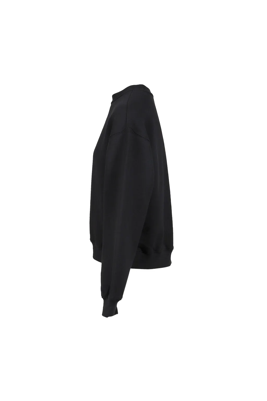 Essential Terry Crew Sweatshirt W/ Puff Paint Logo / Blk