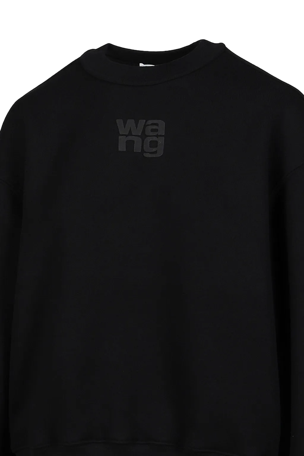 Essential Terry Crew Sweatshirt W/ Puff Paint Logo / Blk