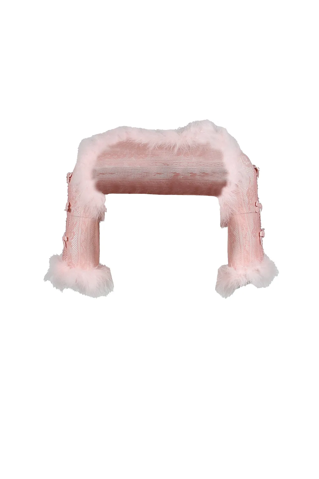 Pink Ostrich Feather Lace Shrug / Pnk