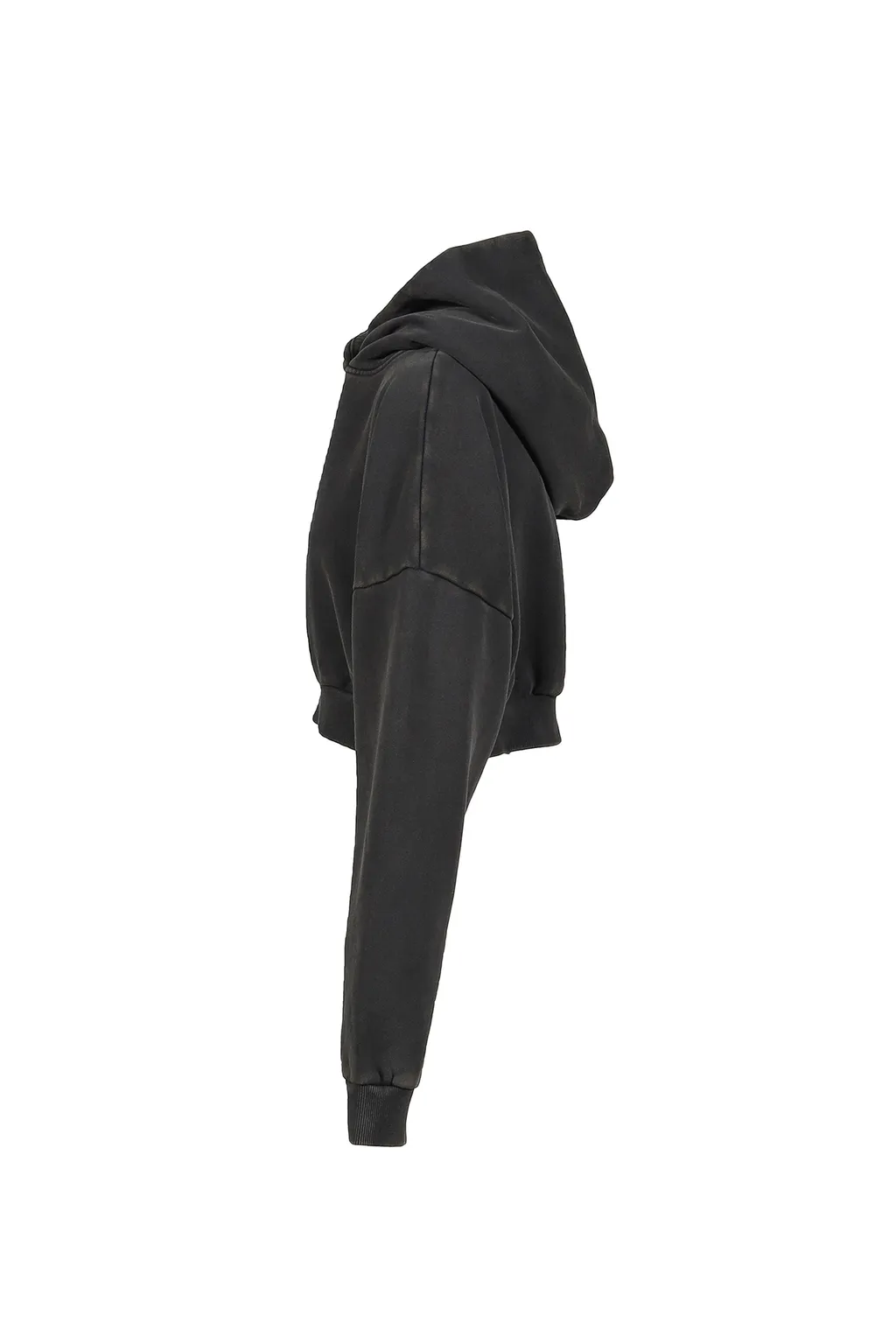 Cropped Heavy Hood / Washedblk