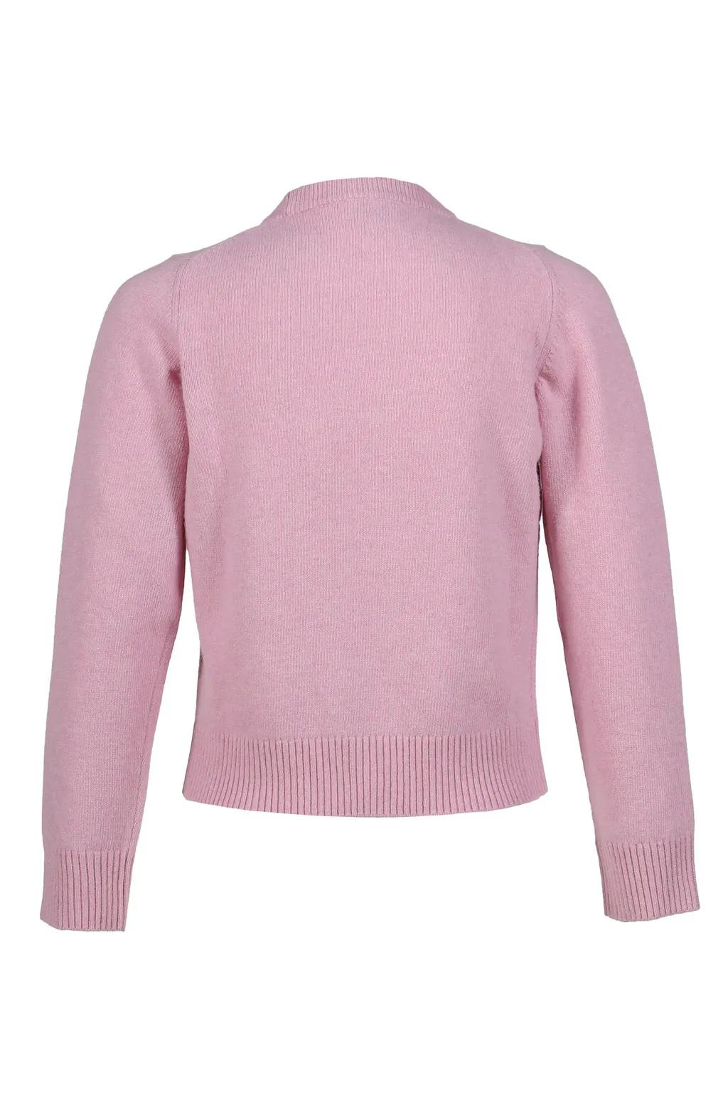 Graphic Wool Mix Poodle Crewneck / Chalk Pnk