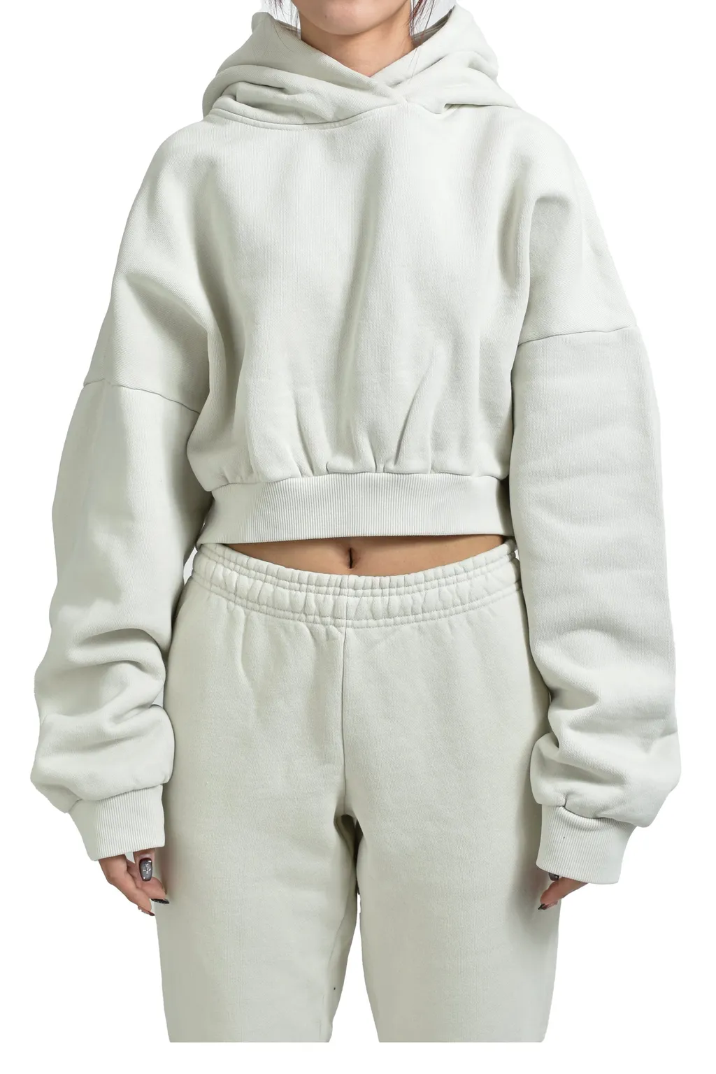 Cropped Heavy Hood / Rice
