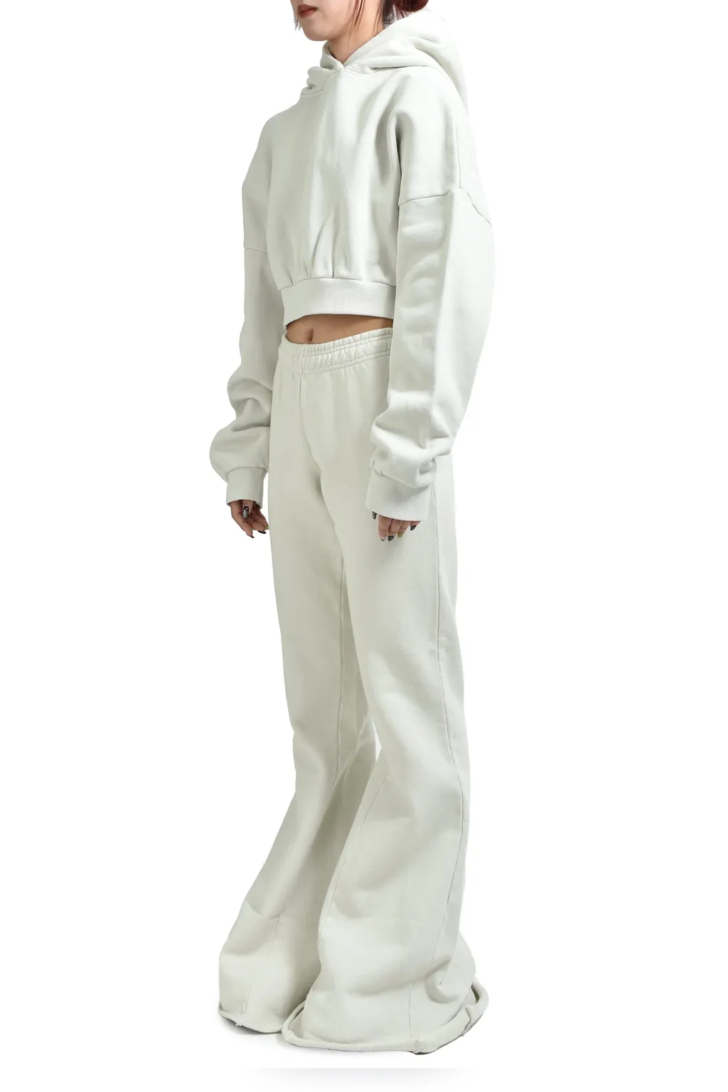 Cropped Heavy Hood / Rice