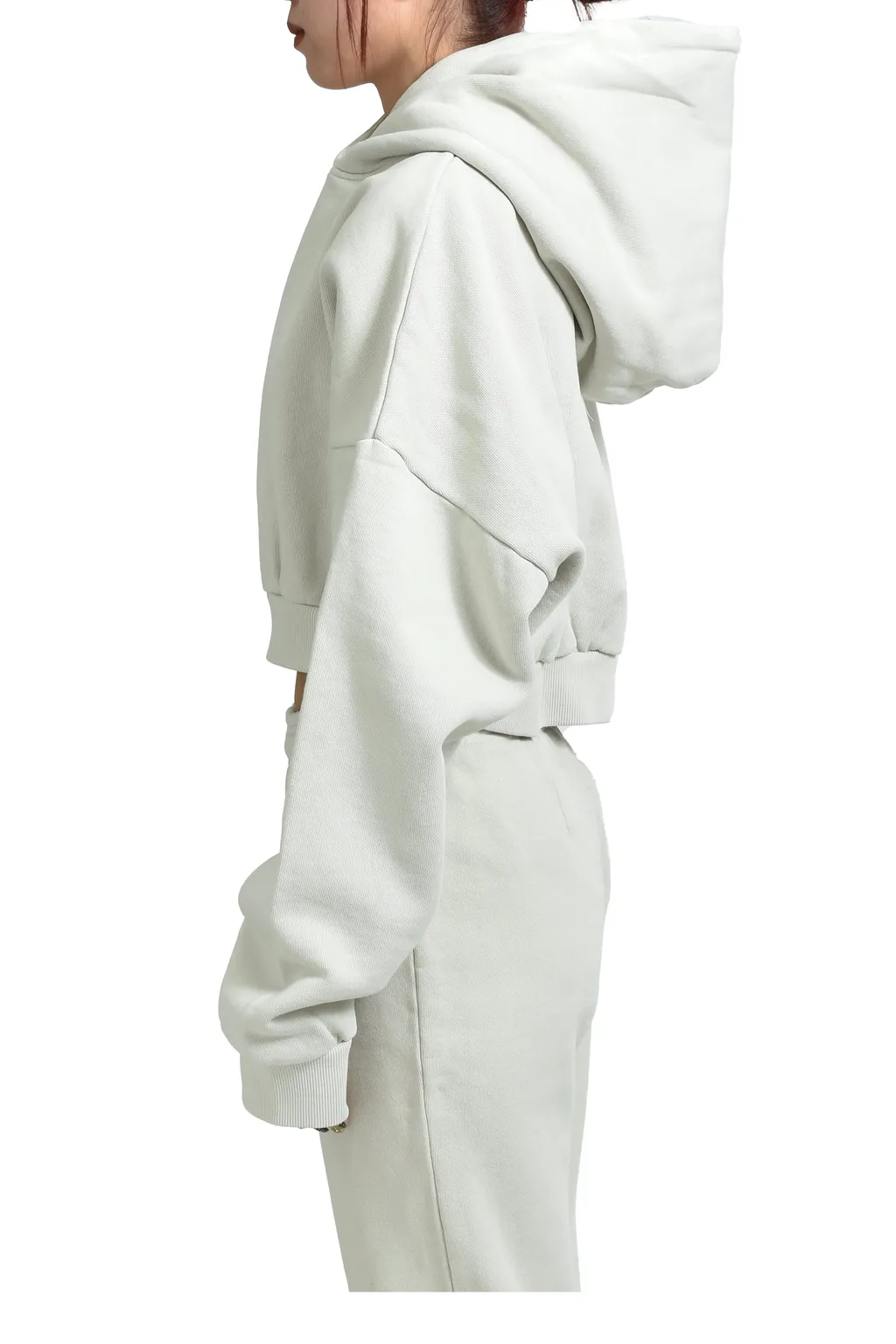 Cropped Heavy Hood / Rice