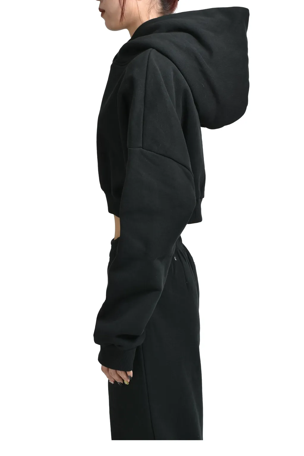Cropped Heavy Hood / Soot