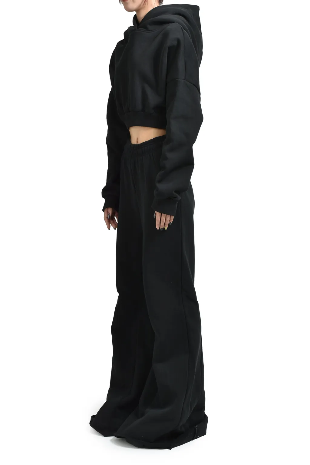 Cropped Heavy Hood / Soot