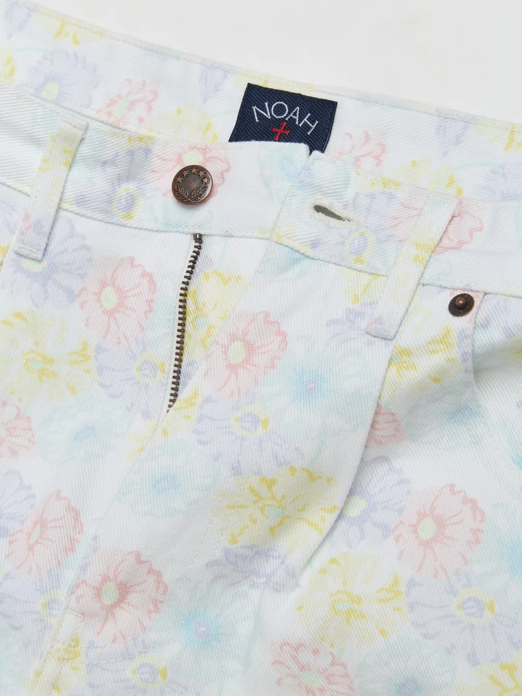 Noah Allover Printed Pleated Jeans