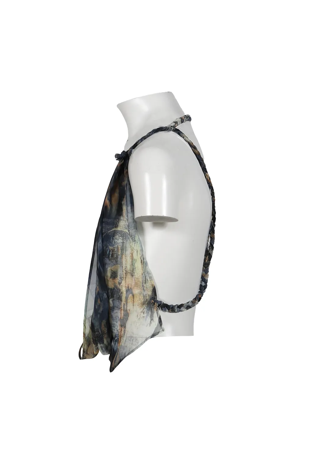 Super Cowl Top With Twisted Straps / Multi