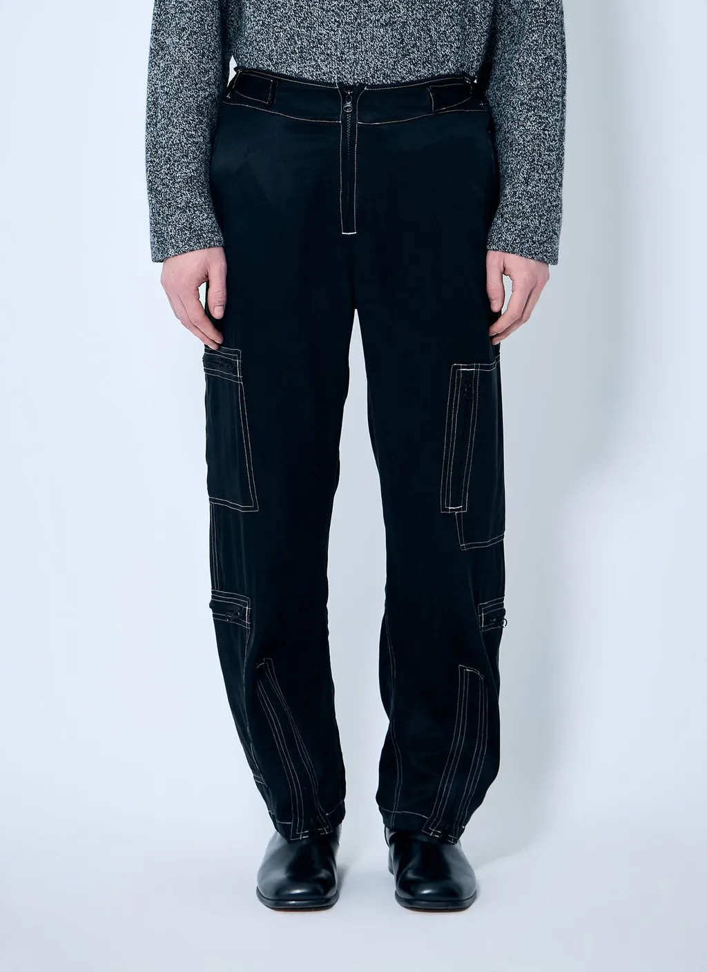 Nomarythm Textile Satin Aviator Pants