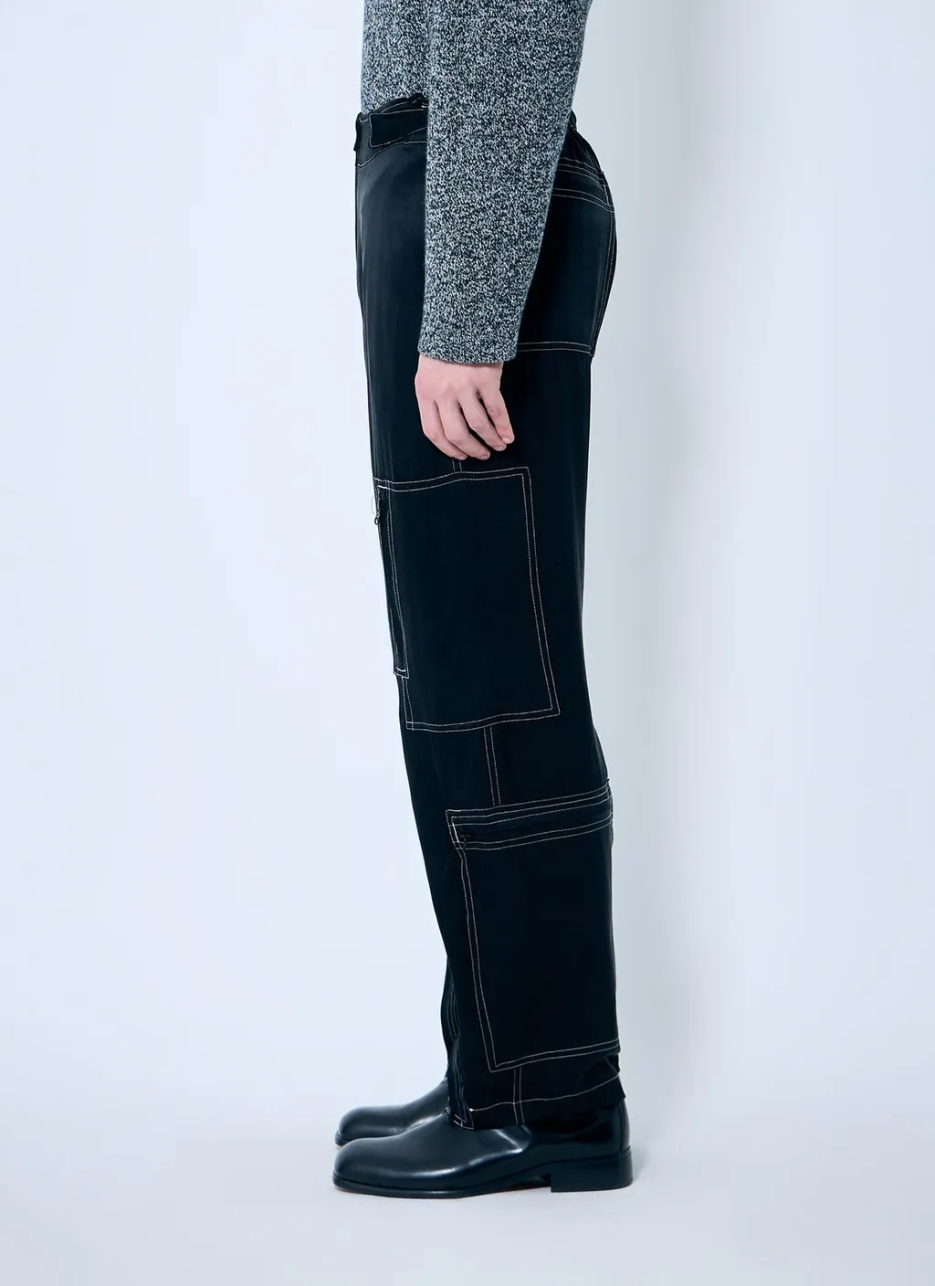 Nomarythm Textile Satin Aviator Pants