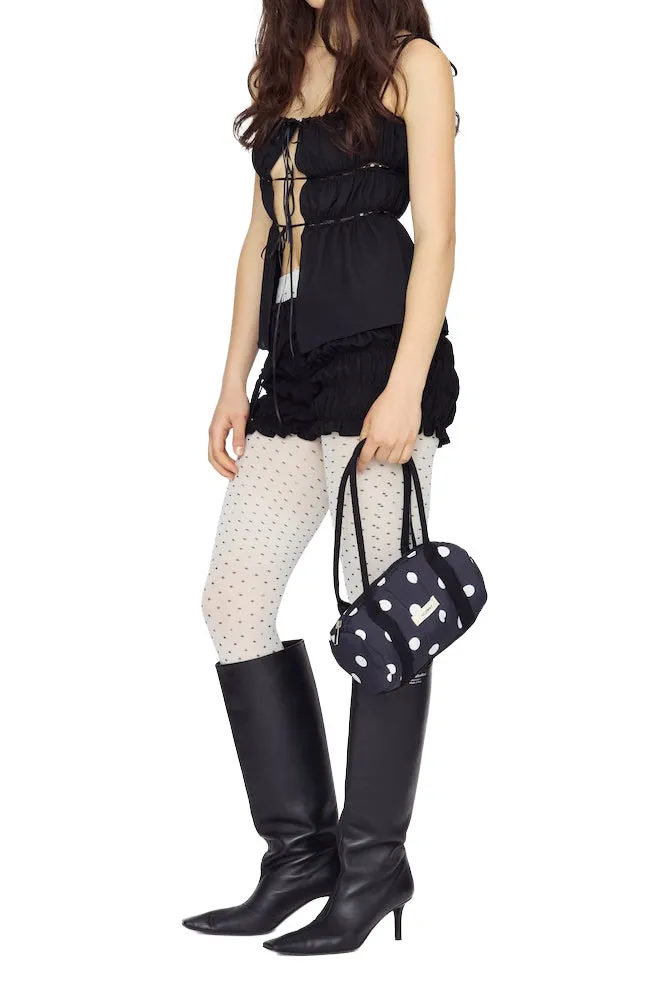 Dreamy Lace Shirring Top / Blk