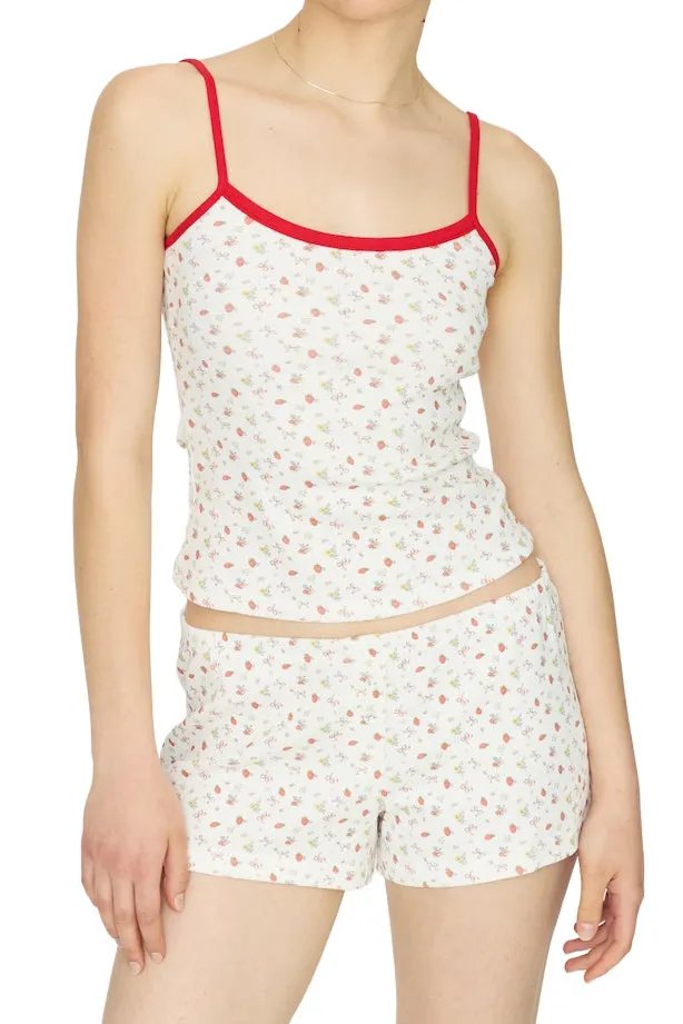 Wild Button Shorts / Strawberry Bow