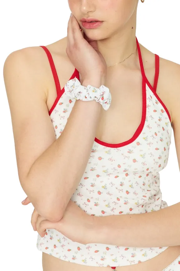 Summer Dream Scrunchie / Strawberry Bow
