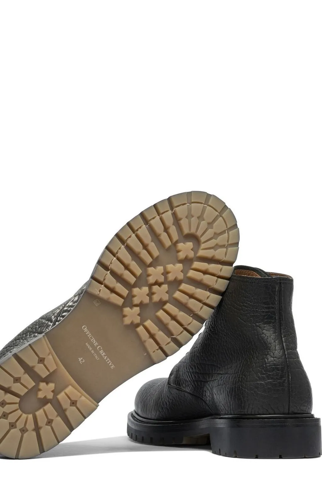Officine Creative Boss 011 Grained Ankle Boots