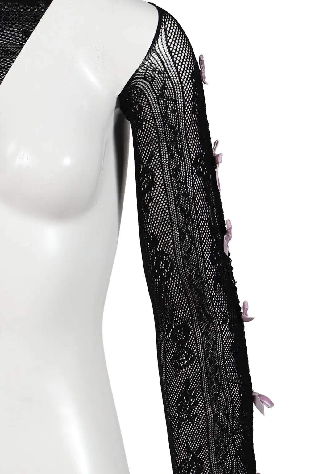 Purple Velvets Bow Black Lace Oversleeves / Blk Pur