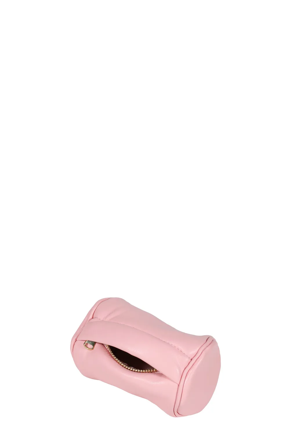 Pink Rhinestone Brass Knuckles Leather Handbag / Pnk