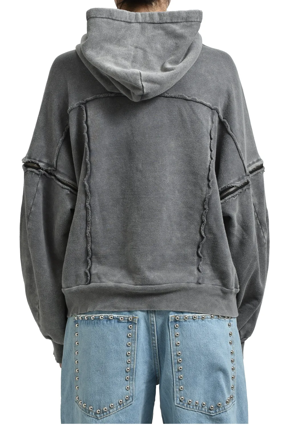 Split Sweat Hoodie / Grey