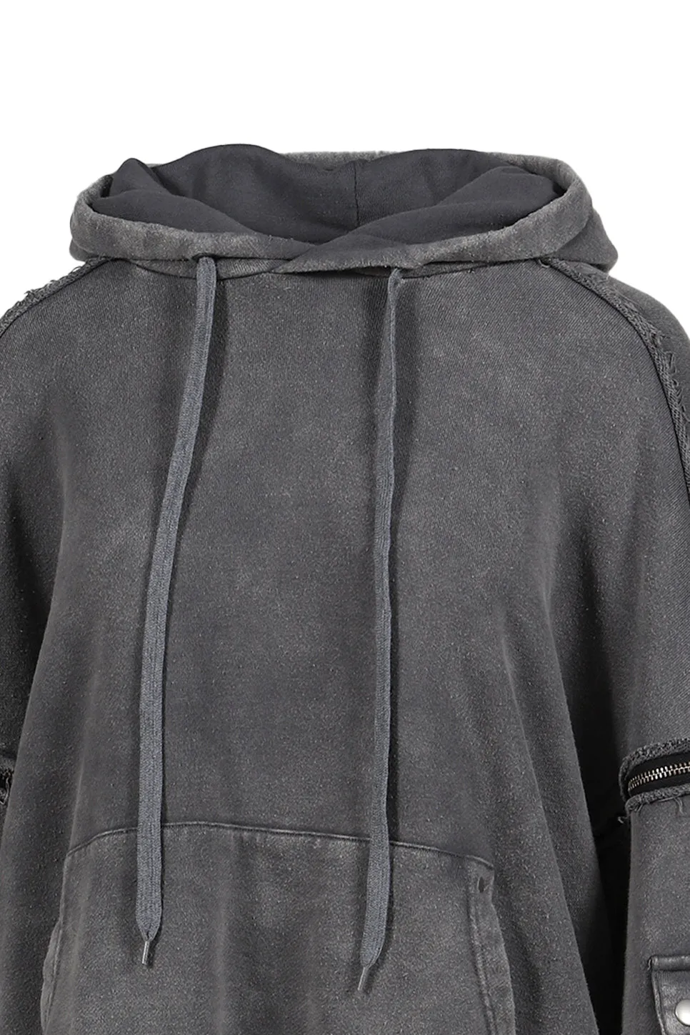 Split Sweat Hoodie / Grey