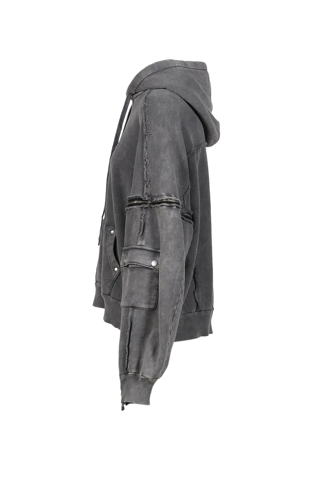 Split Sweat Hoodie / Grey