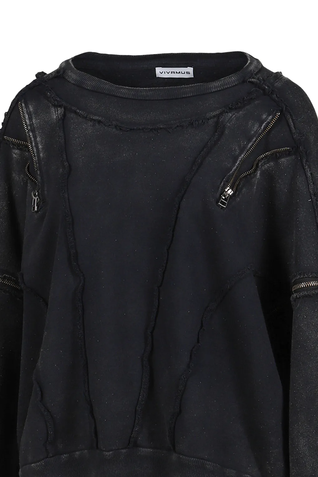 Split Sweat Crewneck / Black