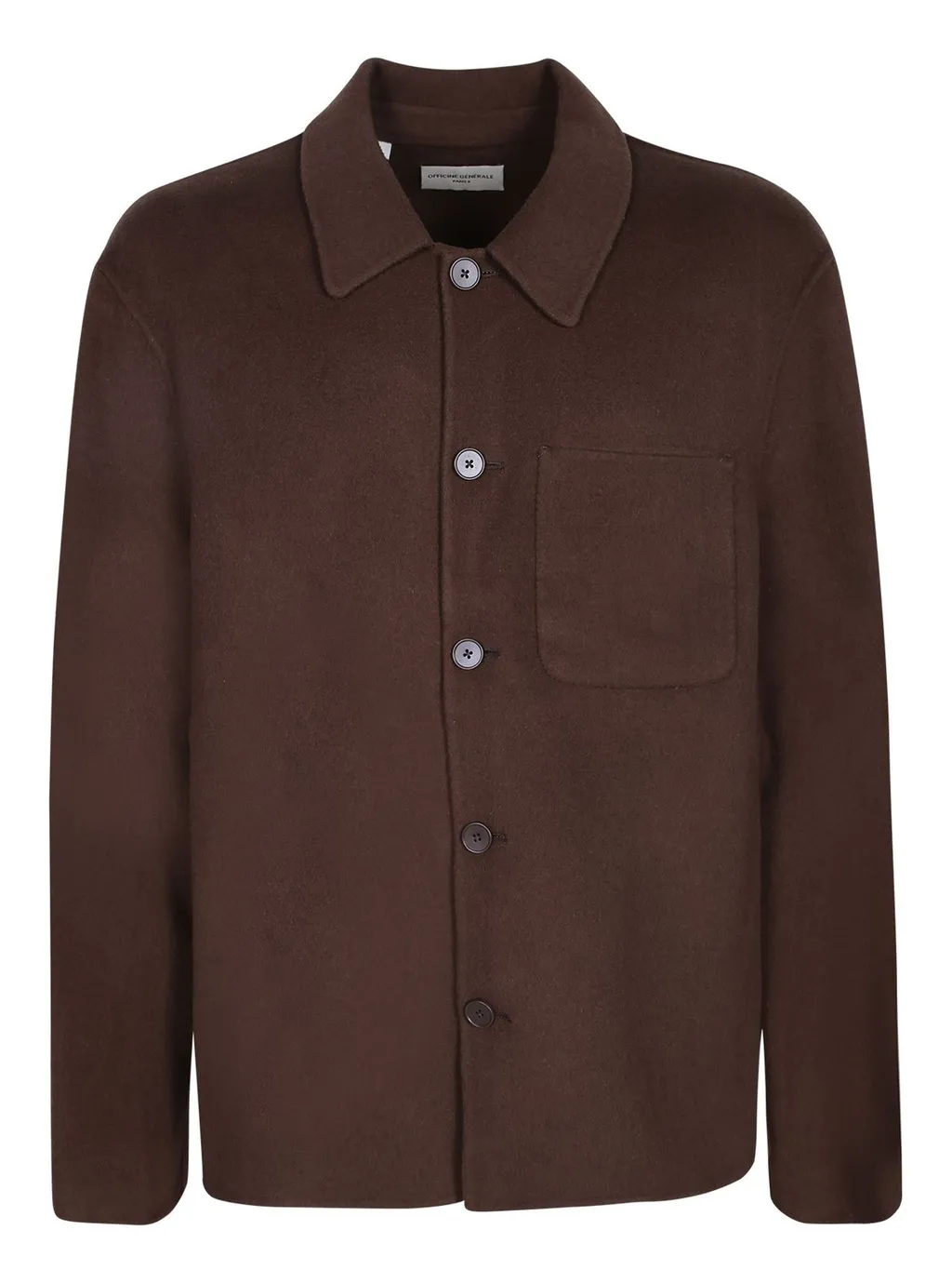 Officine GÉNÉRale Button-Front Wool Overshirt