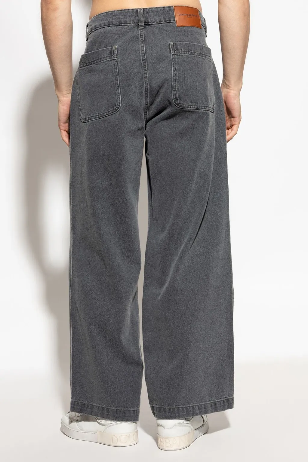 Officine GÉNÉRale Logo-Embroidered Wide-Leg Jeans