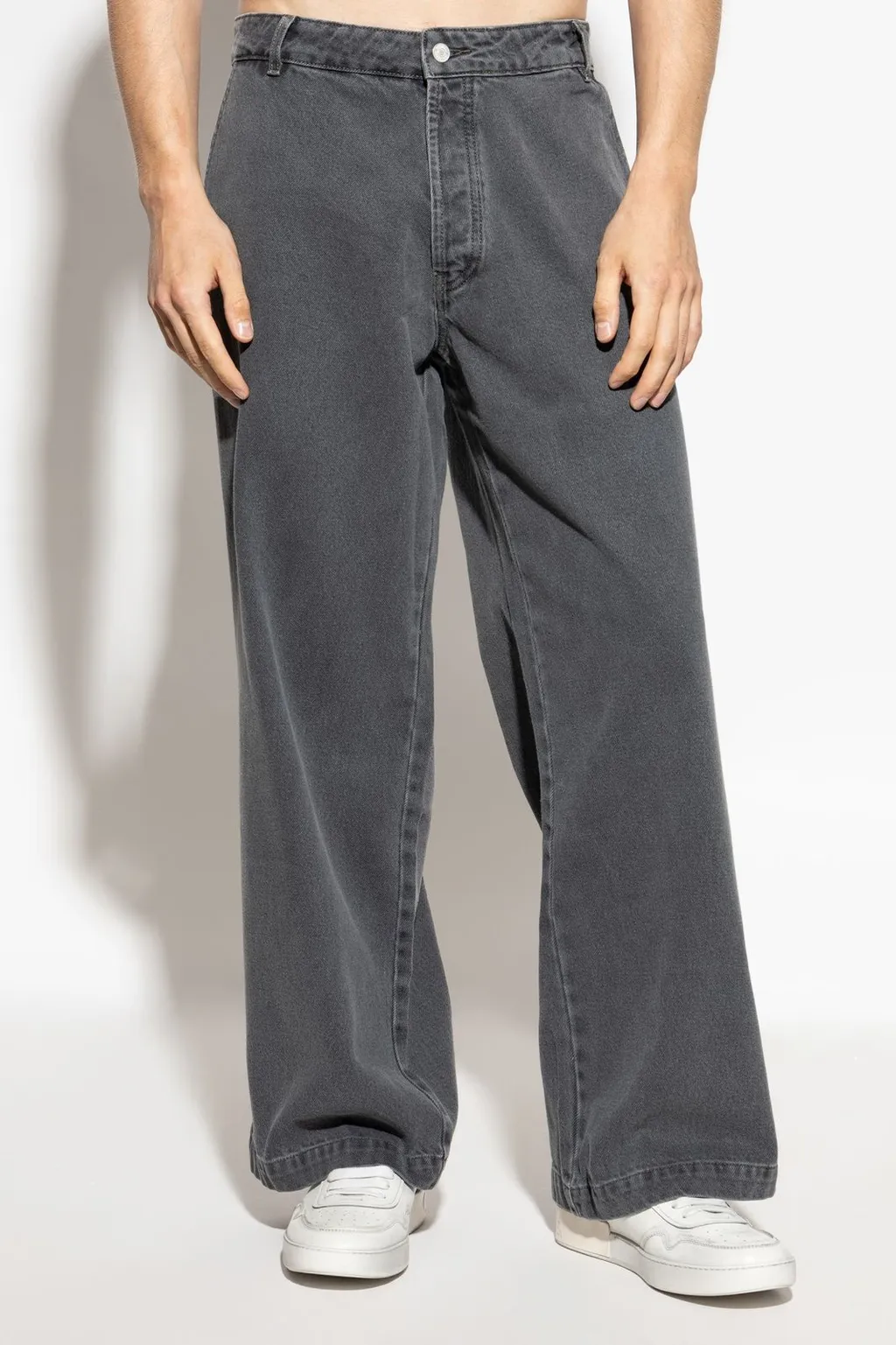 Officine GÉNÉRale Logo-Embroidered Wide-Leg Jeans