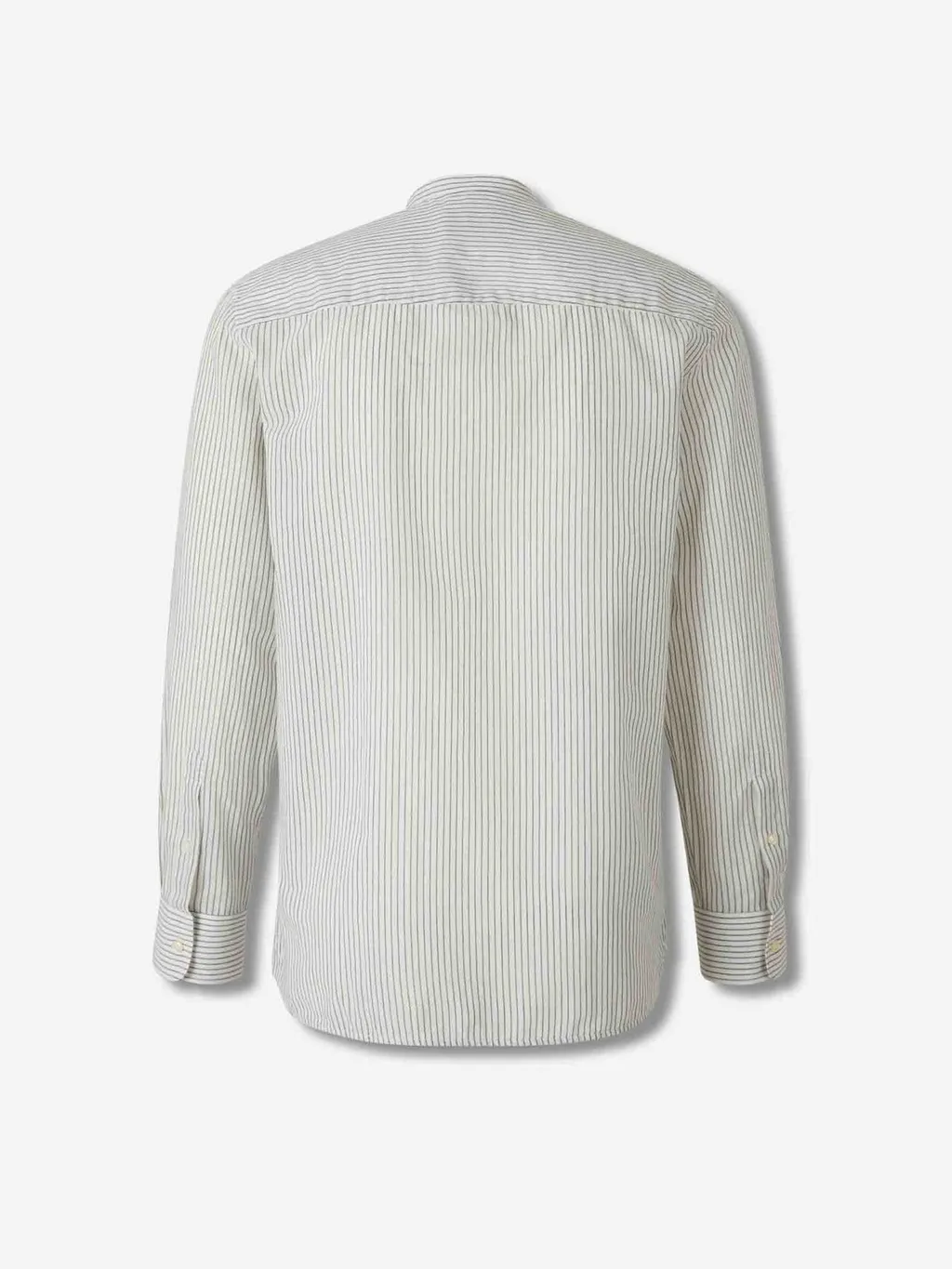 Officine GÉNÉRale Striped Mandarin Collar Shirt