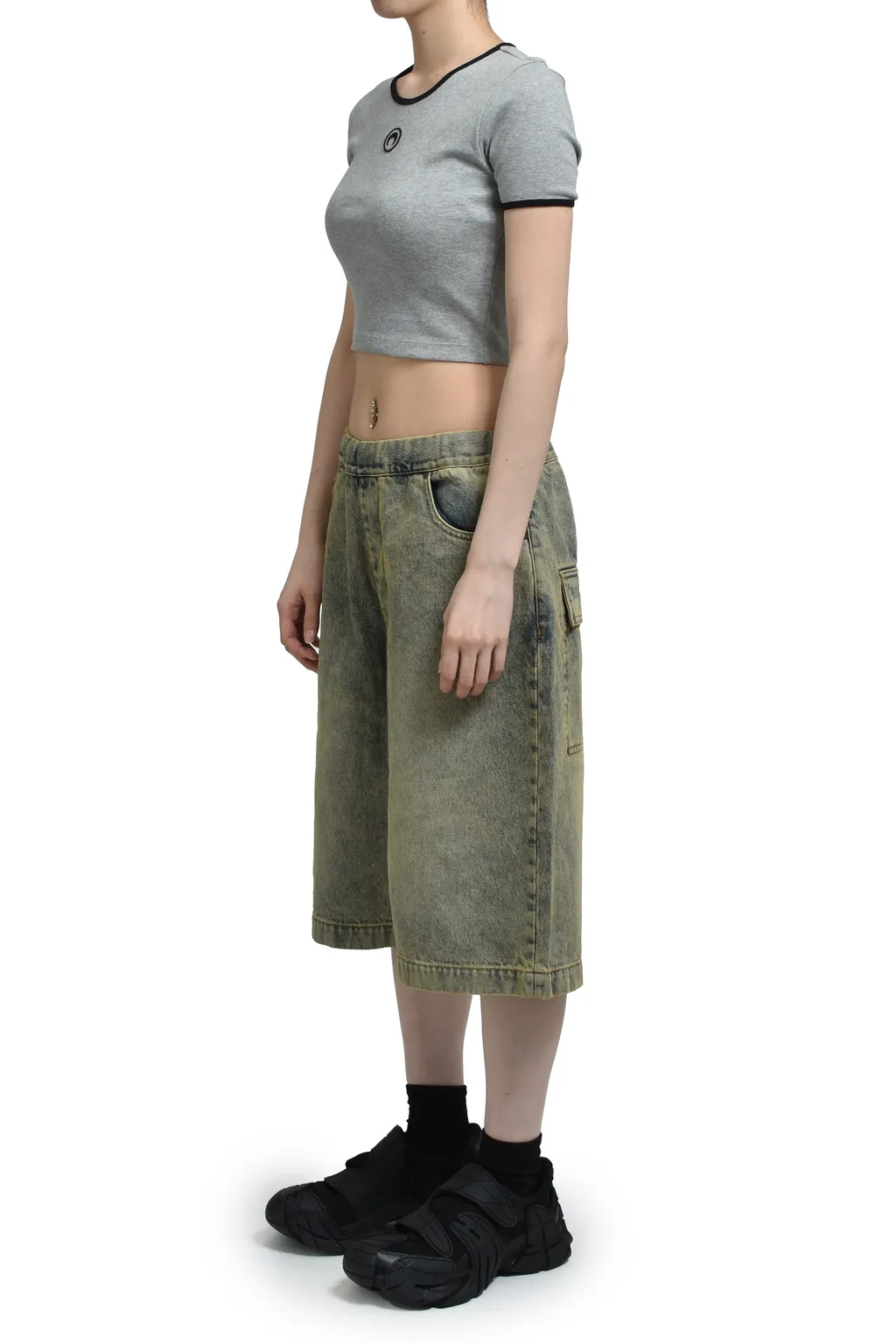 Entire Studios Elasticated-Waist Button Bermuda Shorts