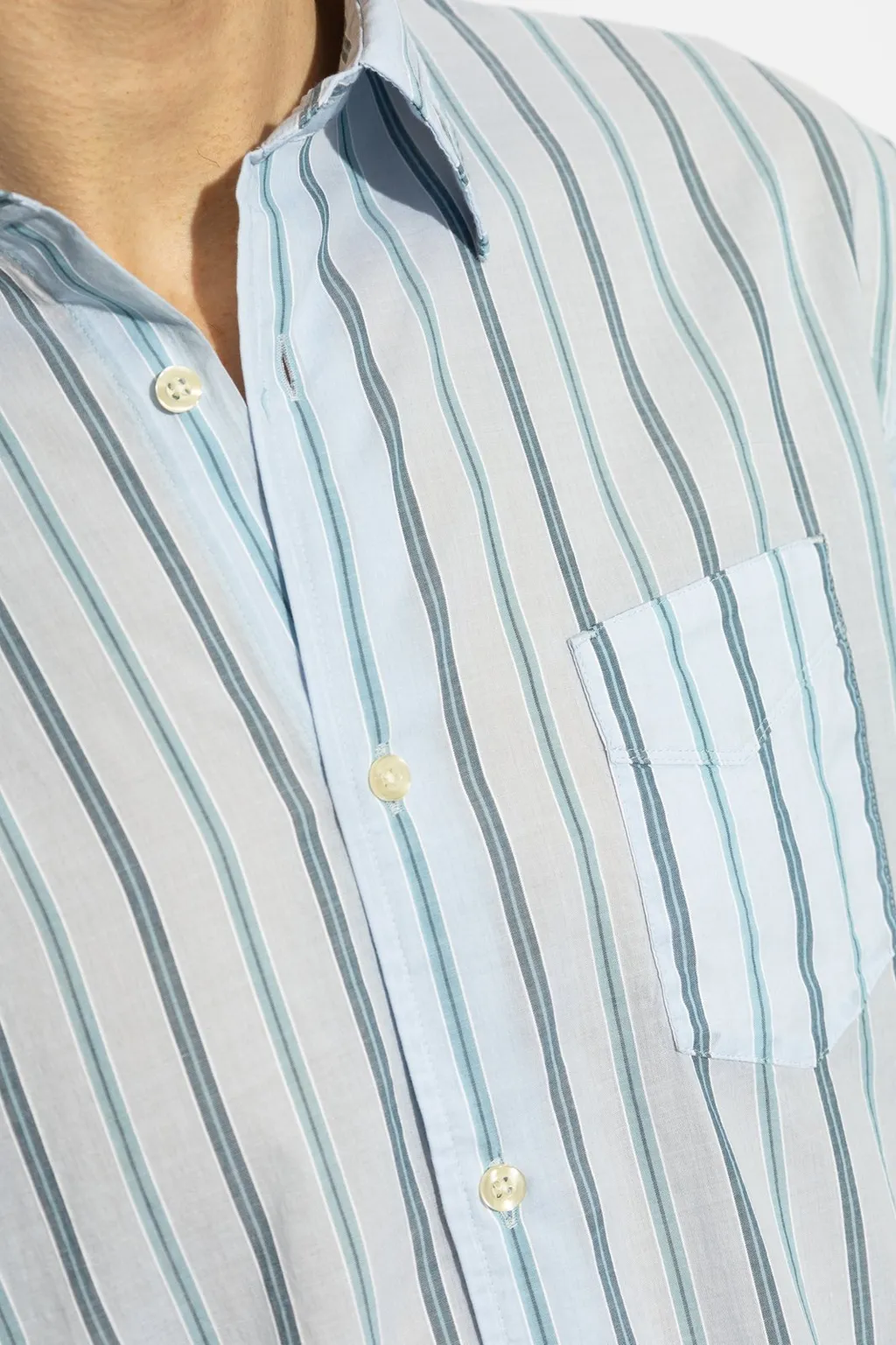 Officine GÉNÉRale Striped Button-Up Shirt