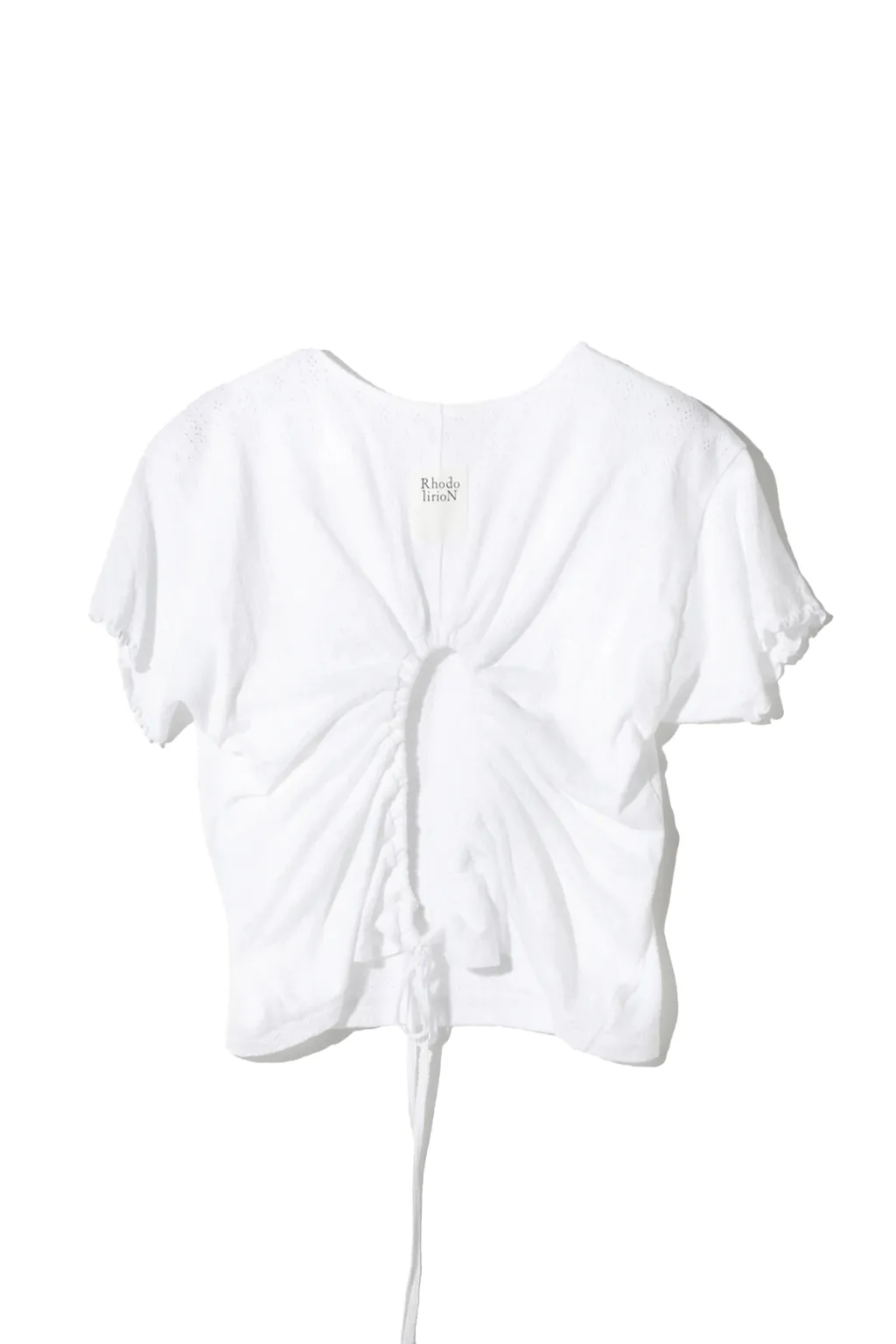 Holed Spencer Tee - Eyelet Jersey / Wht