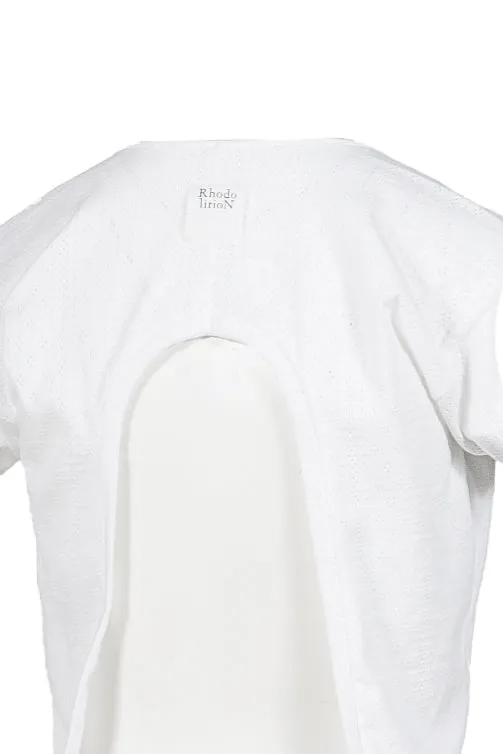 Holed Spencer Tee - Eyelet Jersey / Wht